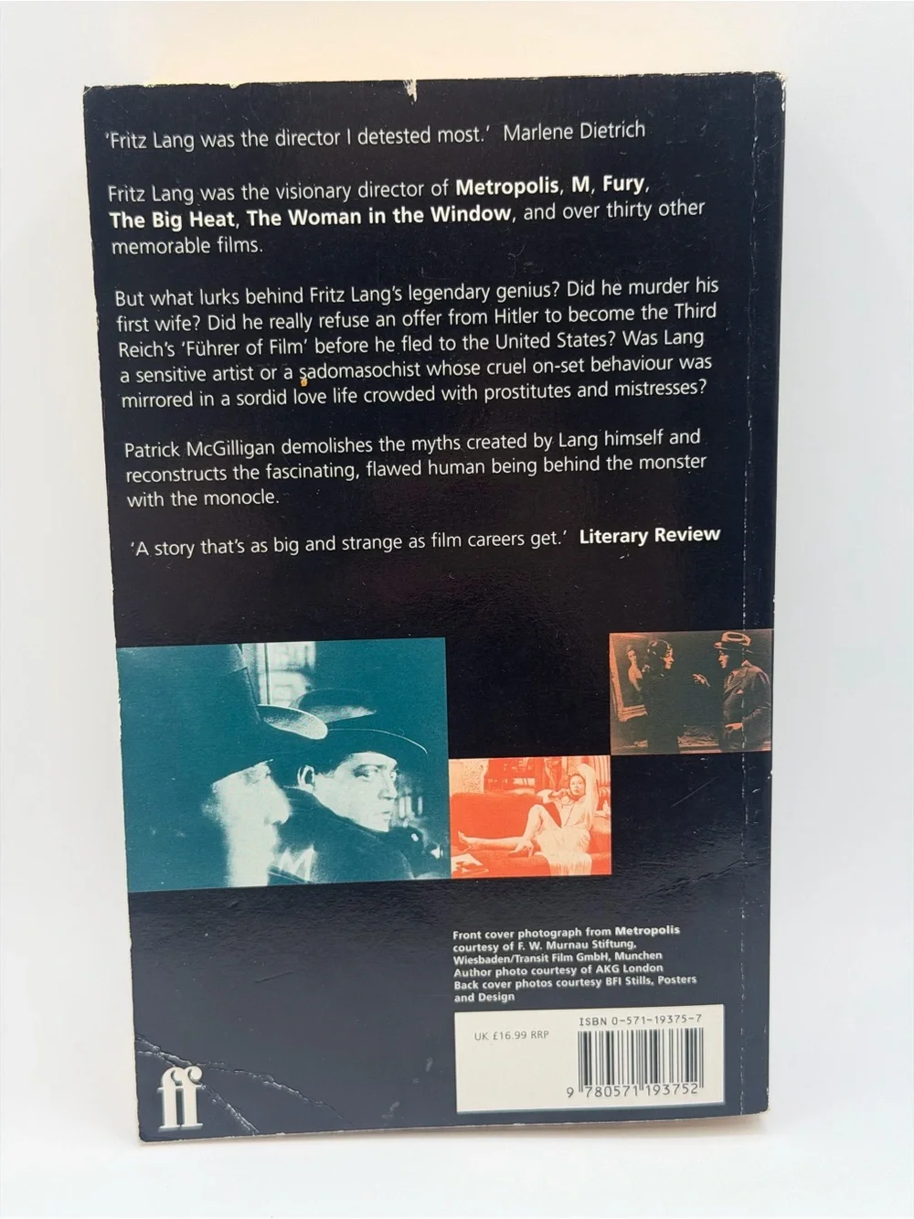 Fritz Lang: The Nature of the Beast by Patrick McGilligan Paperback Book 1997